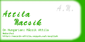 attila macsik business card