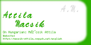 attila macsik business card